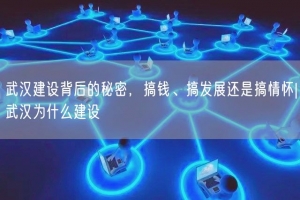 武汉建设背后的秘密，搞钱、搞发展还是搞情怀|武汉为什么建设